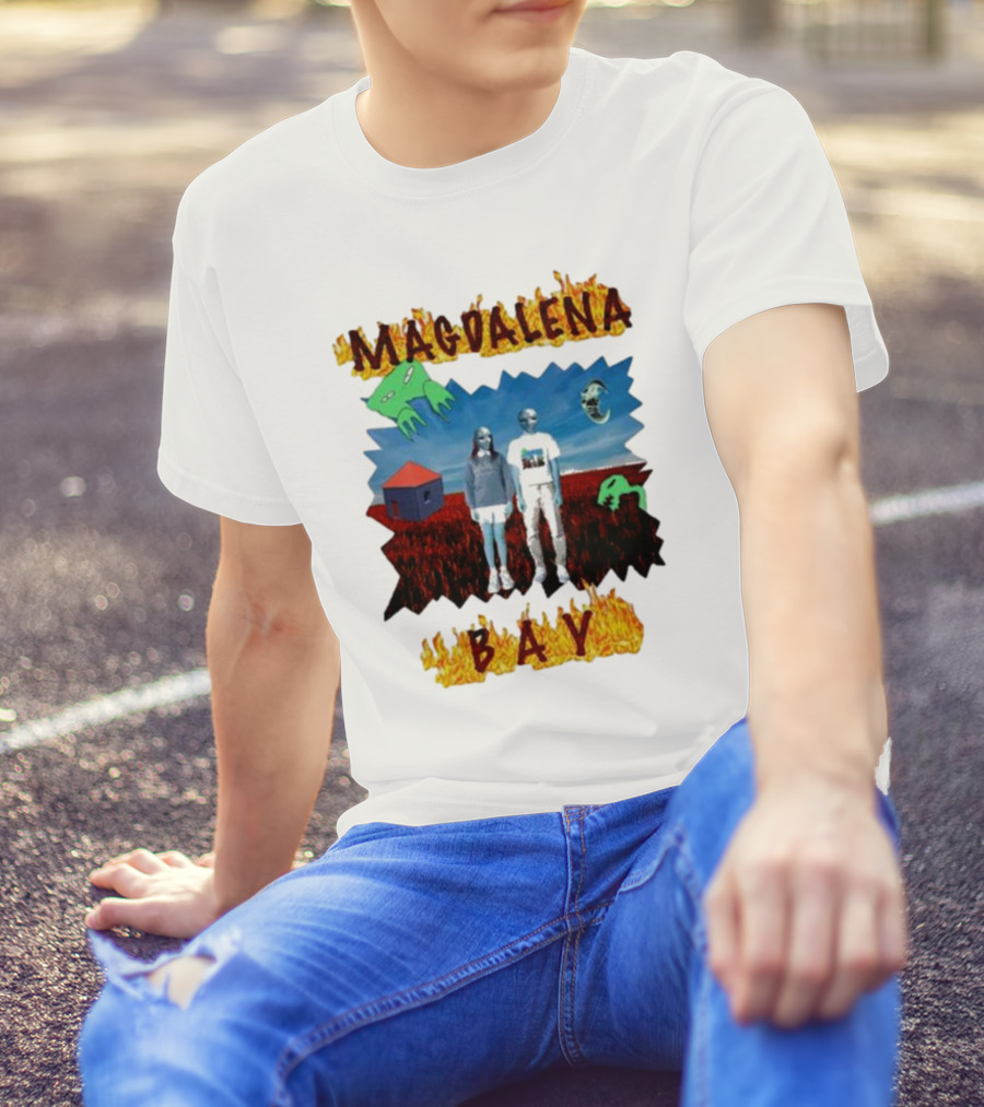 Magdalena Bay Mercurialworld Surreal Landscape With Alien Figures T-Shirt