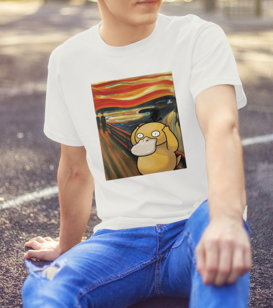Pokemon Psyduck The Scream Van Gogh T-Shirt
