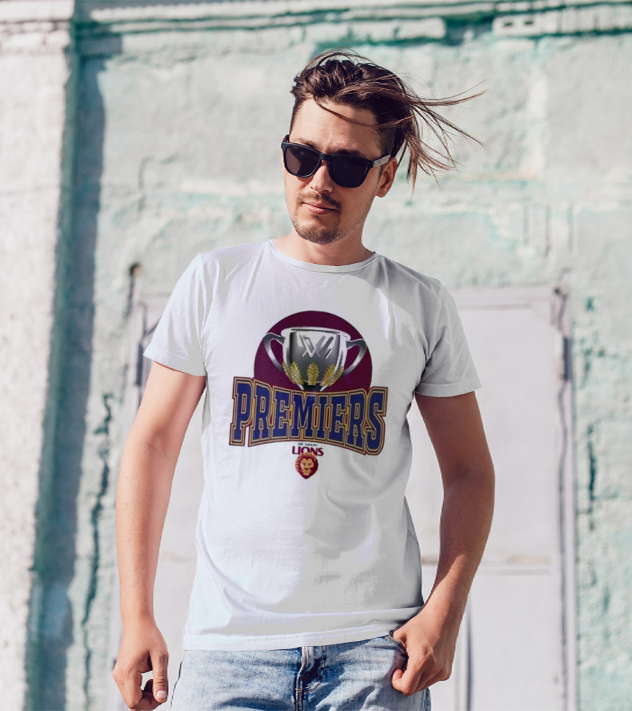 Premiers AFLW Brisbane Lions Champion Trophy T-Shirt