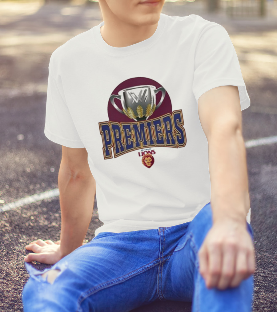 Premiers AFLW Brisbane Lions Champion Trophy T-Shirt