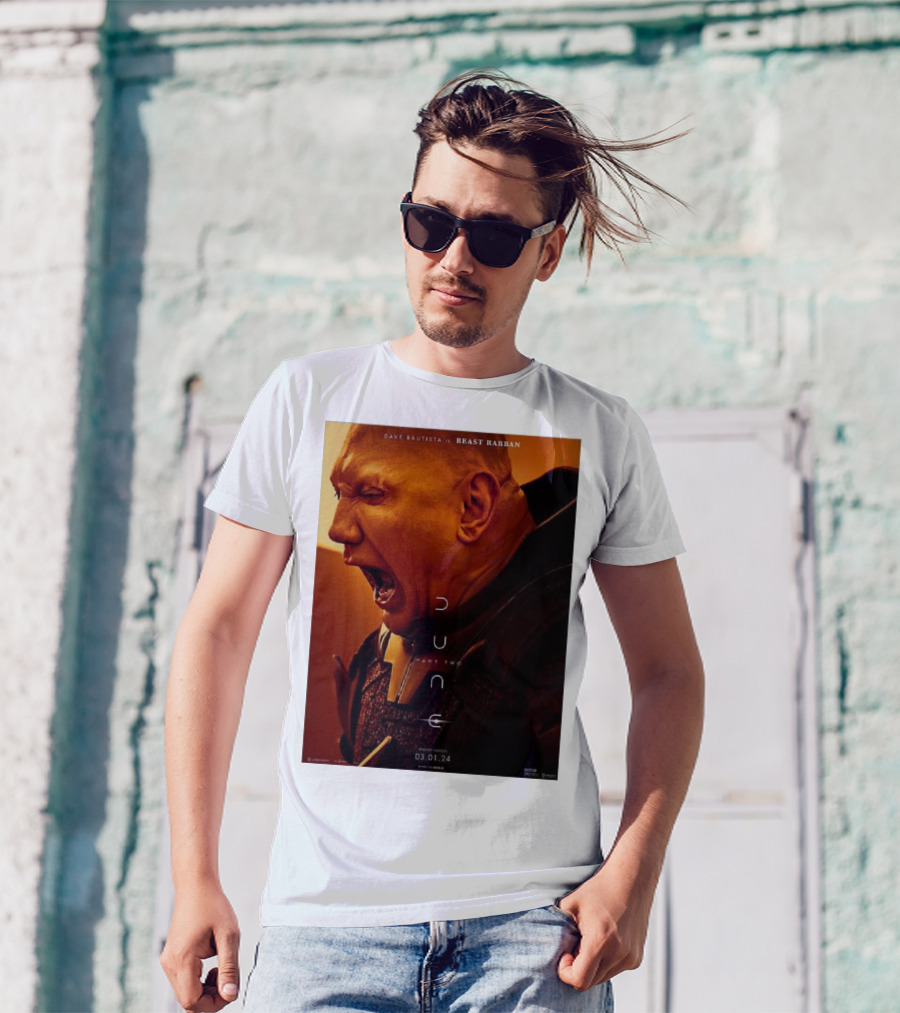 Dave Bautista As Beast Rabban In Dune Part Two 03.01.24 T-Shirt