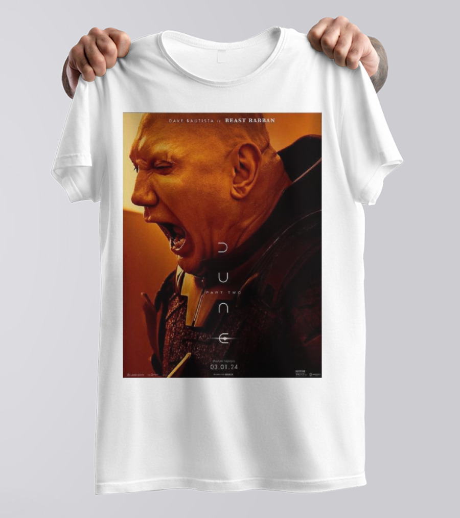 Dave Bautista As Beast Rabban In Dune Part Two 03.01.24 T-Shirt