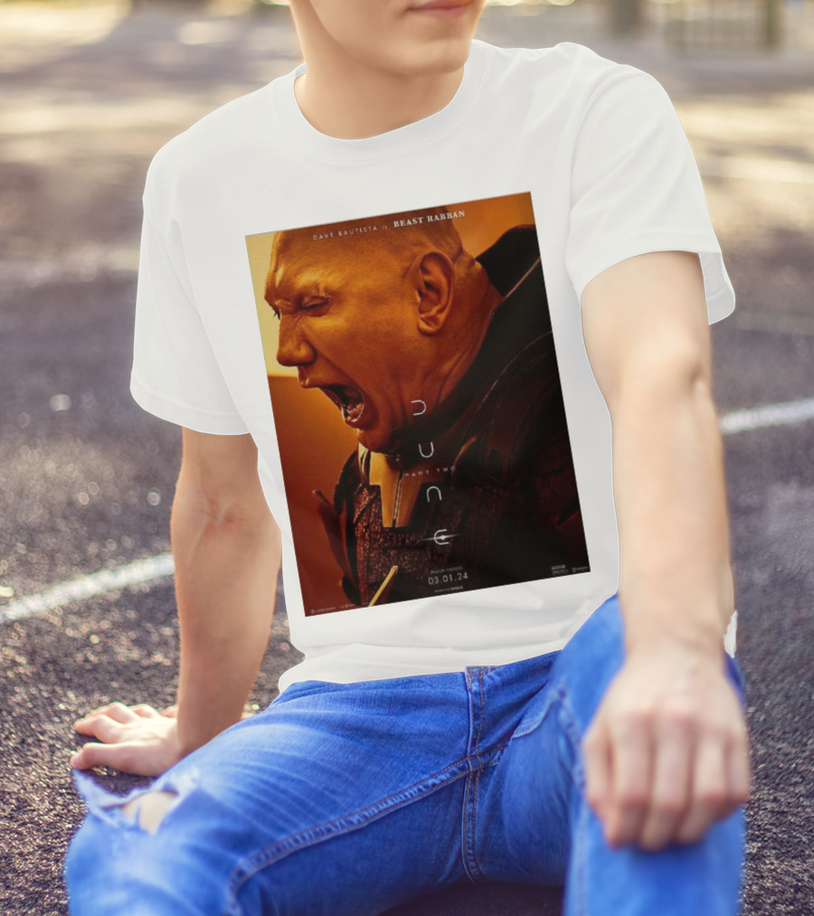 Dave Bautista As Beast Rabban In Dune Part Two 03.01.24 T-Shirt