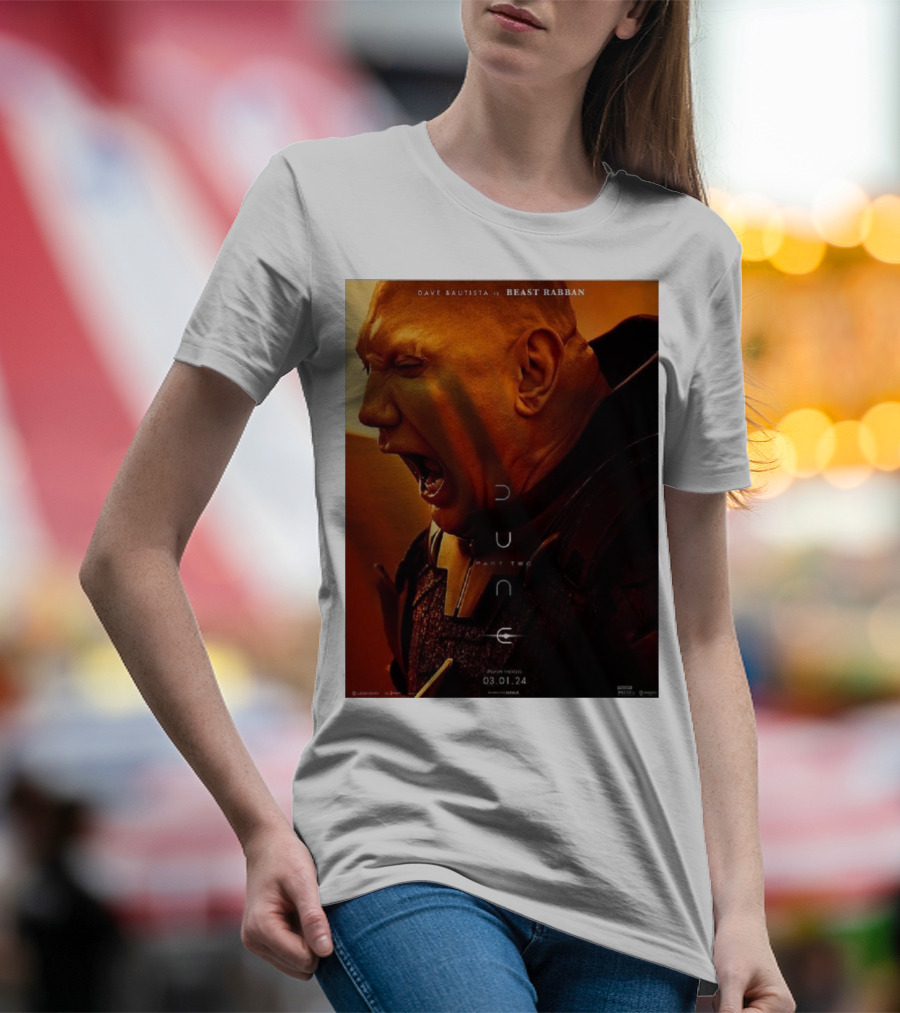 Dave Bautista As Beast Rabban In Dune Part Two 03.01.24 T-Shirt
