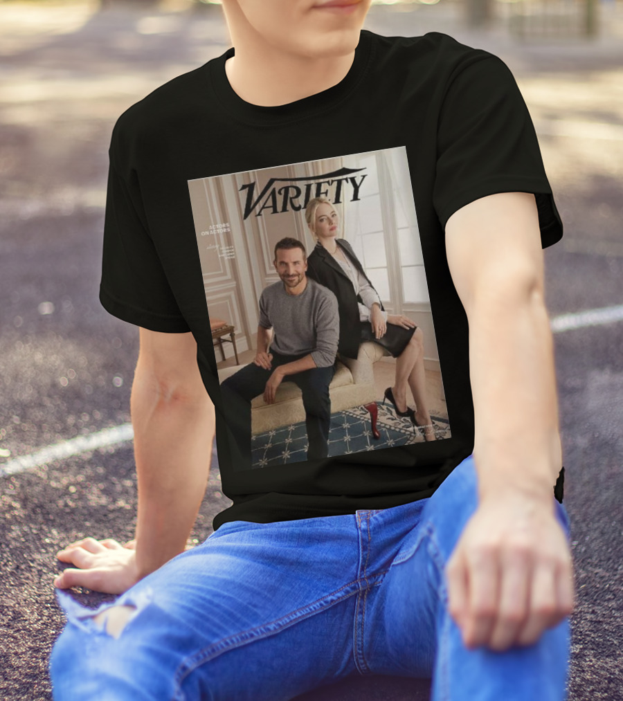 Variety Actors On Actors Emma Stone Bradley Cooper T-Shirt