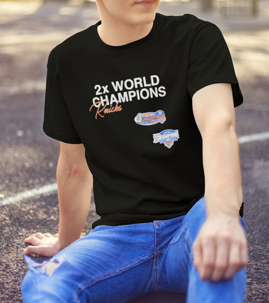 2x World Champions Knicks NBA Victory Celebrations T-Shirt