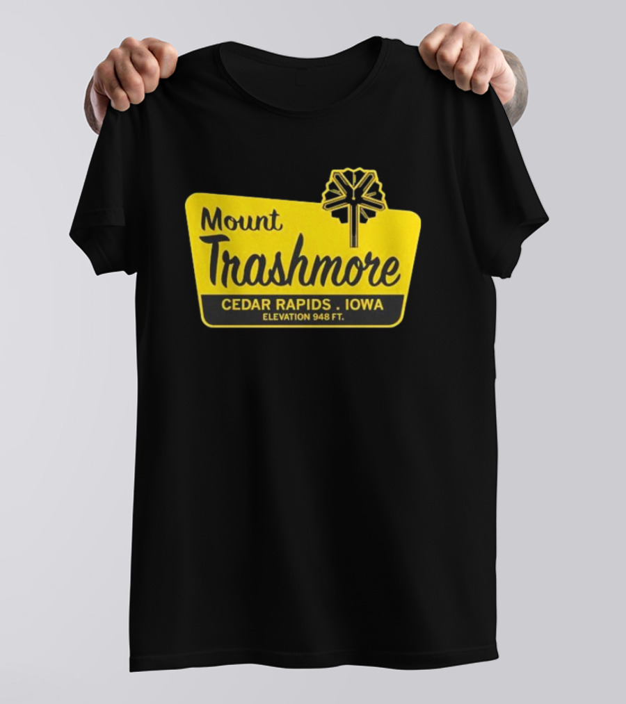 Mount Trashmore Cedar Rapids Iowa Elevation 948 Ft T-Shirt
