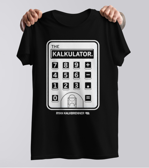 The Kalkulator Ryan Kalkbrenner Basketball Court Calculator T-Shirt