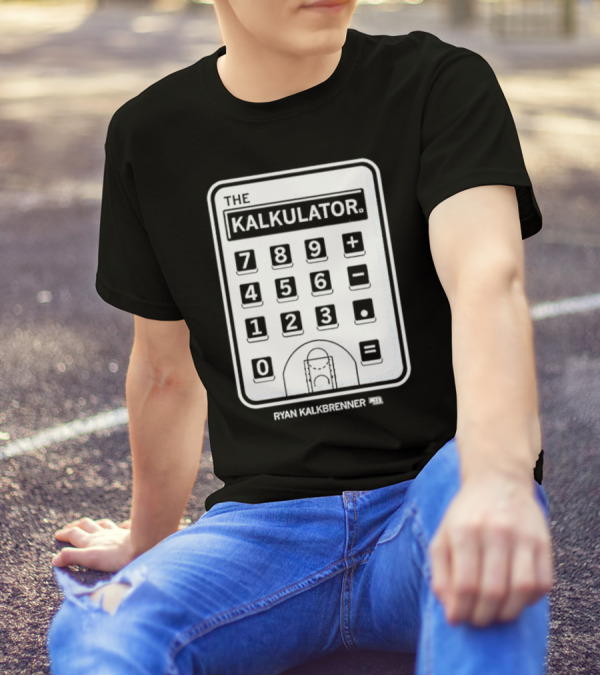 The Kalkulator Ryan Kalkbrenner Basketball Court Calculator T-Shirt