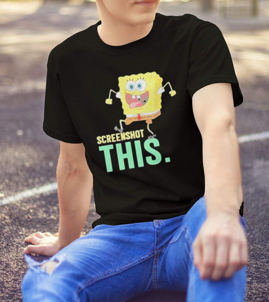 Devsprings Screenshot This Spongebob Jumping Excitedly T-Shirt