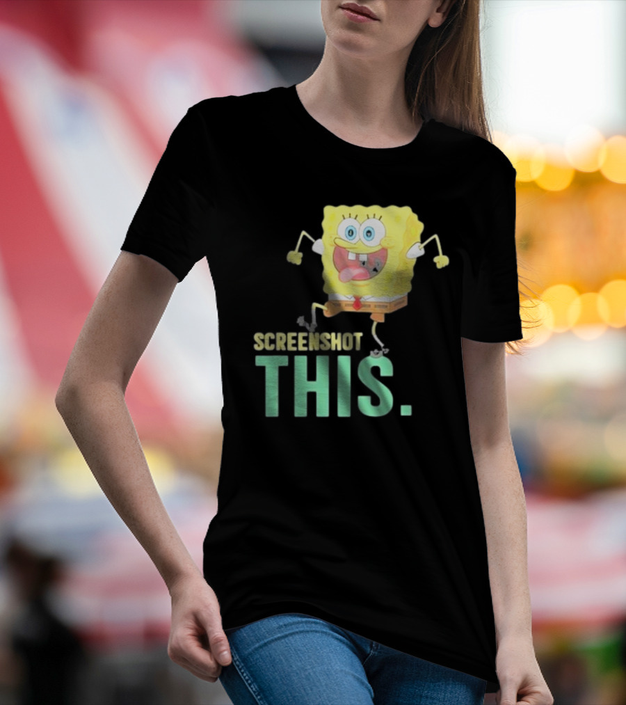Devsprings Screenshot This Spongebob Jumping Excitedly T-Shirt