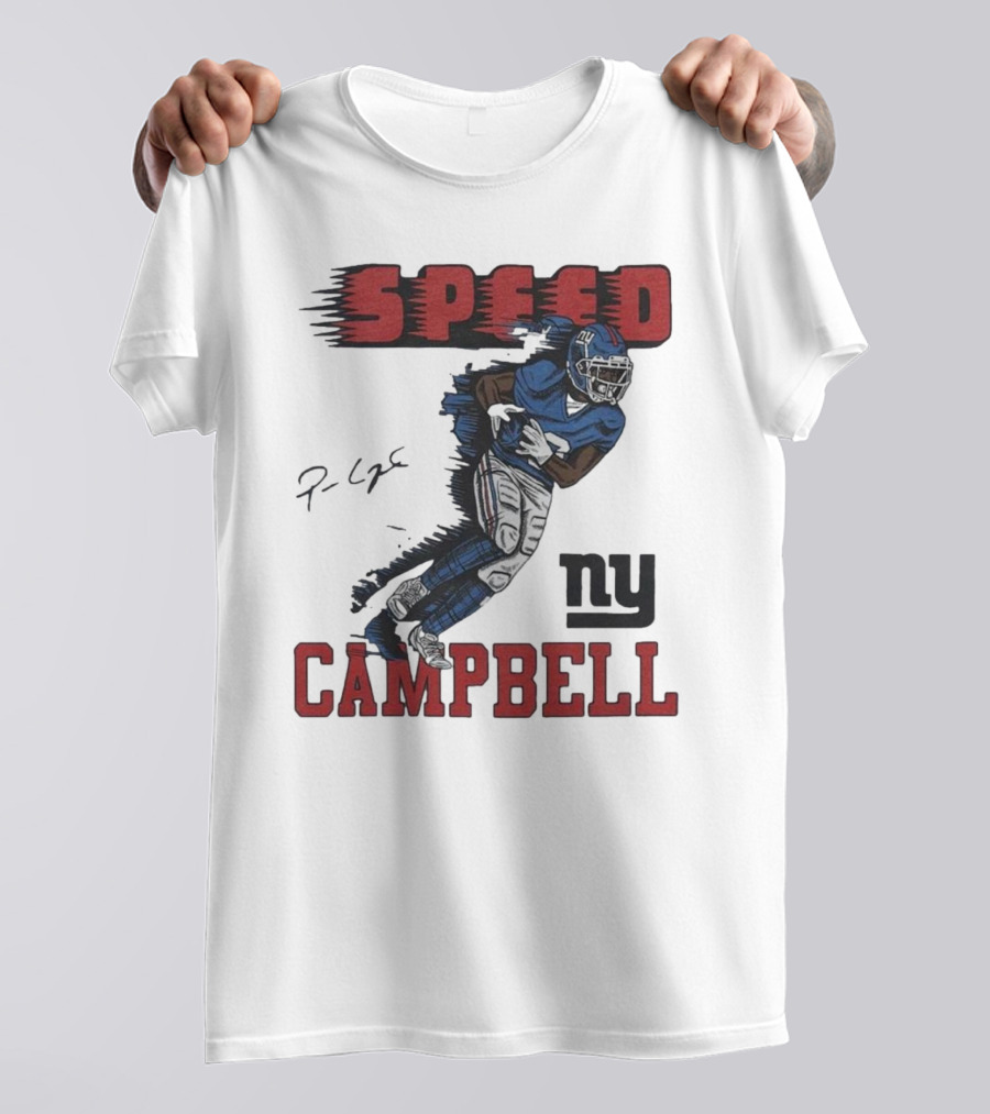 Giants Speed Campbell Signature NY Football T-Shirt
