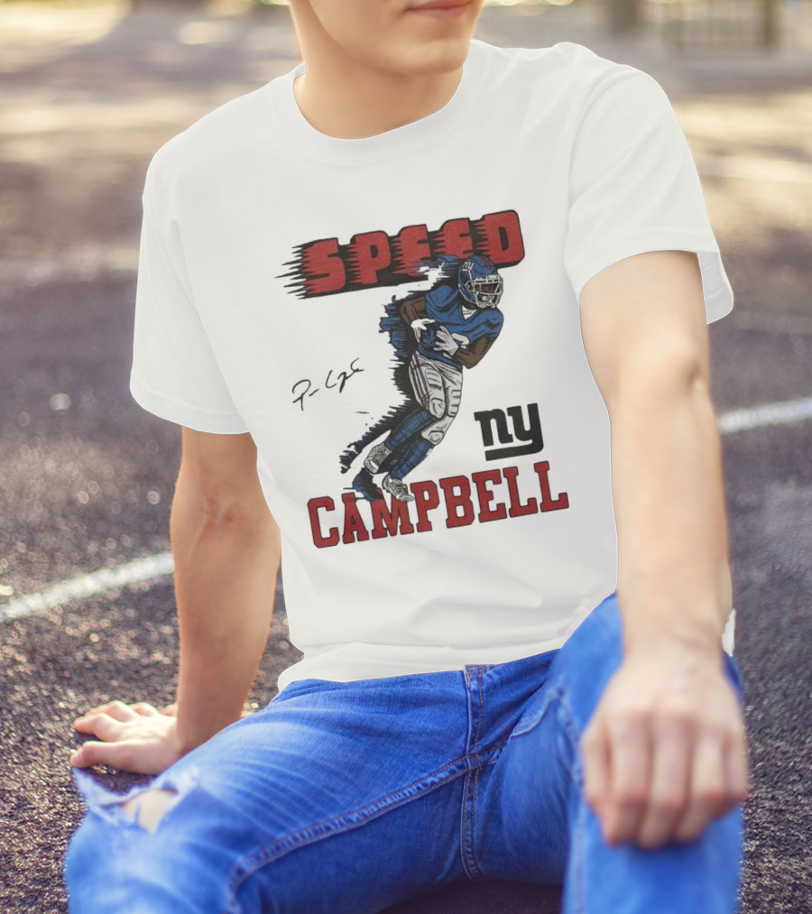 Giants Speed Campbell Signature NY Football T-Shirt