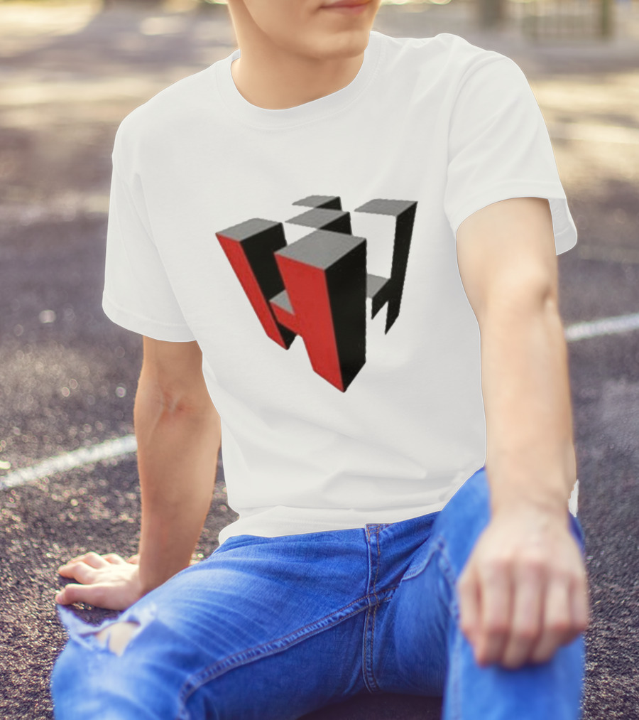 Hoonigan Big Block Red Black 3D Checkerboard T-Shirt