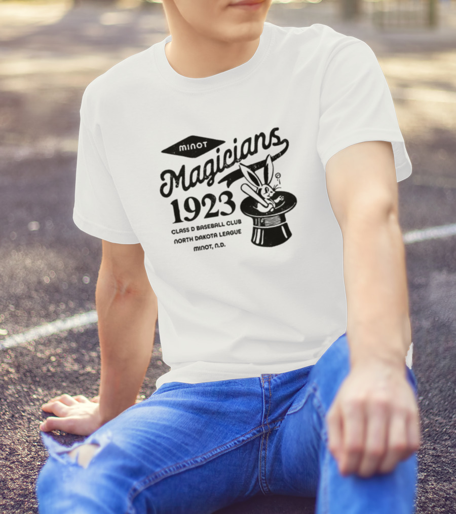 Minot Magicians 1923 Class D Baseball Club North Dakota League Minot N.D T-Shirt