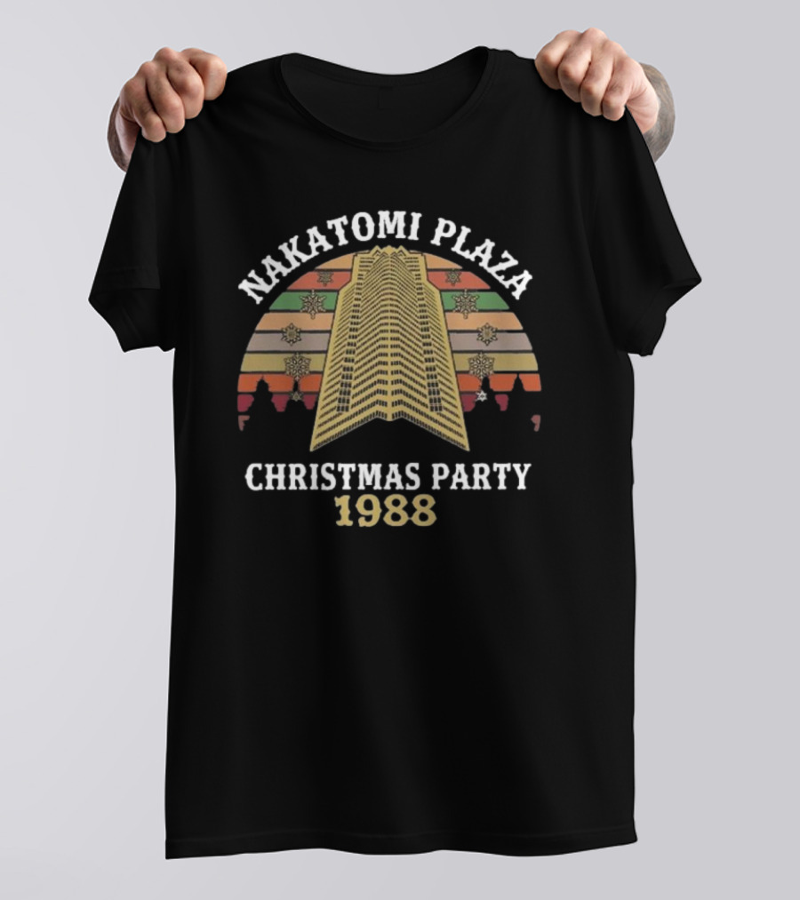 Nakatomi Plaza Christmas Party 1988 Festive Holiday Movie T-Shirt