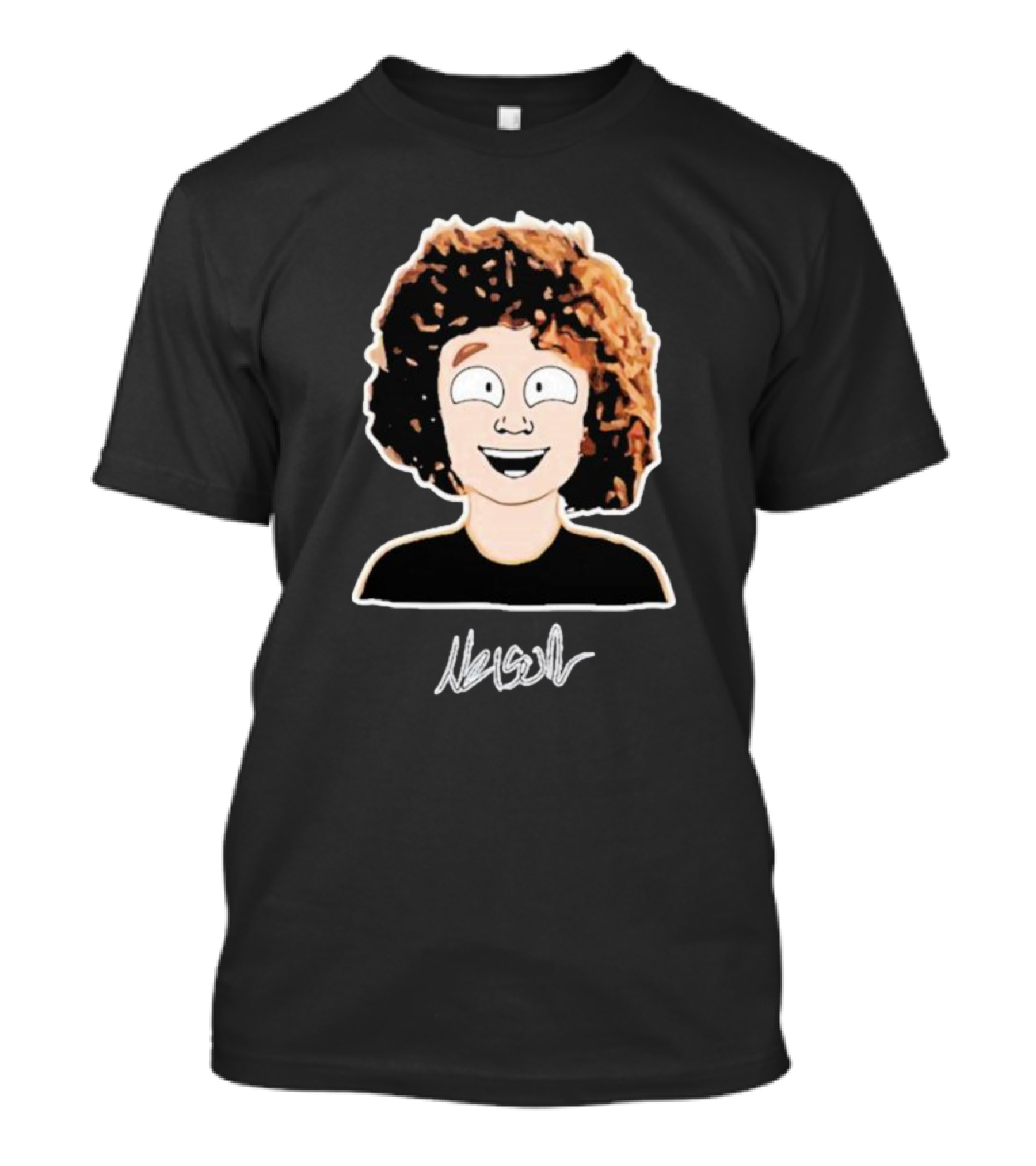 Nelson Neumann Cartoon Portrait Signature T-Shirt
