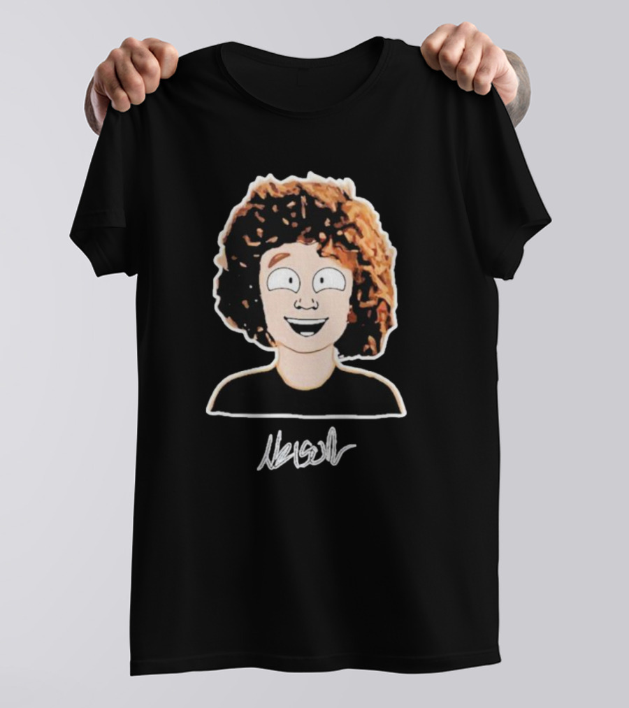 Nelson Neumann Cartoon Portrait Signature T-Shirt