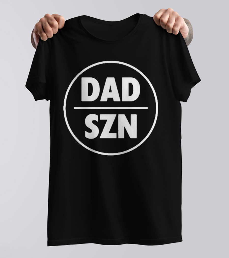 Dad Szn Nick Foles Wearing Round T-Shirt