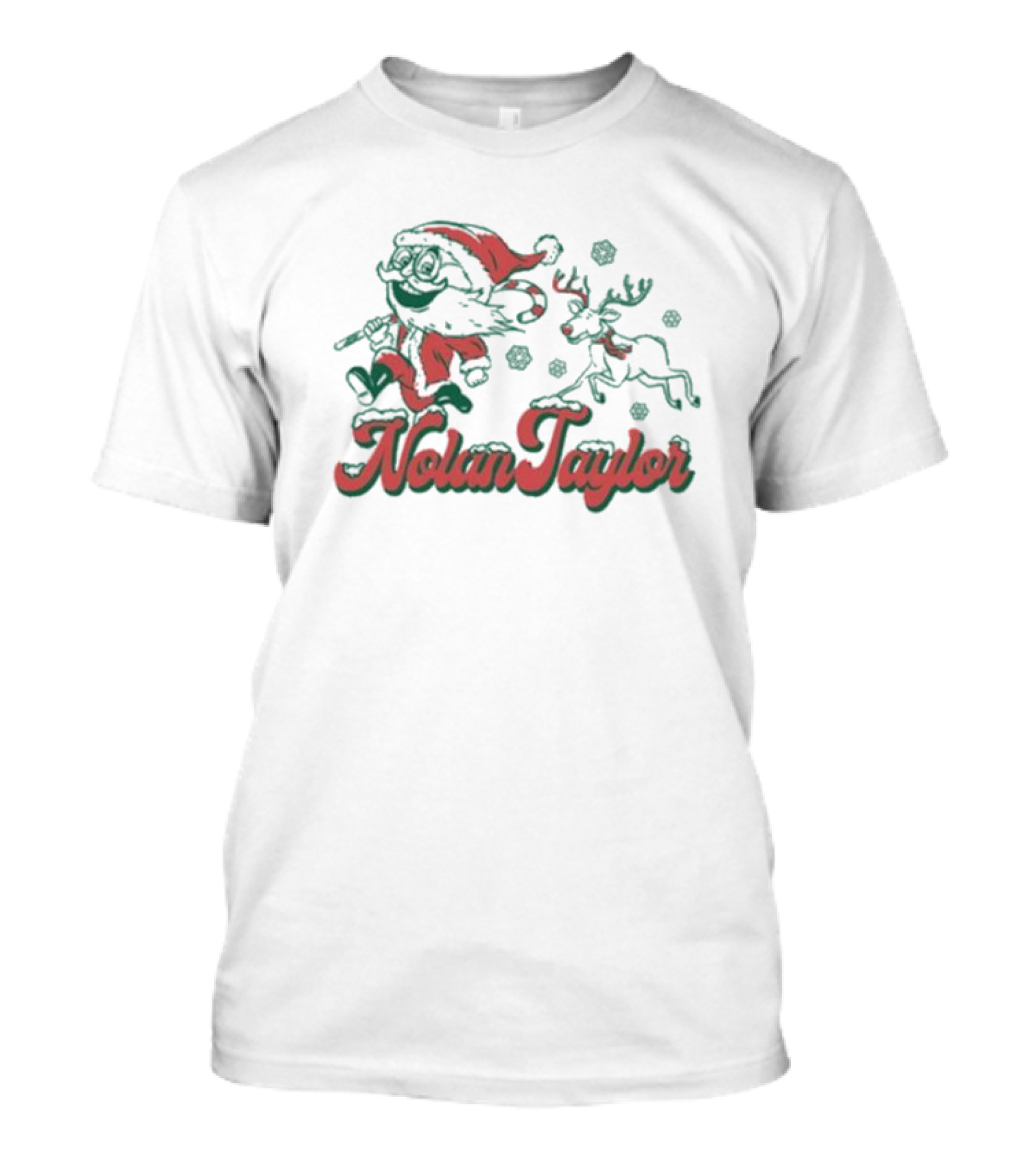 Nolan Taylor Elf And Reindeer Christmas Cheer T-Shirt