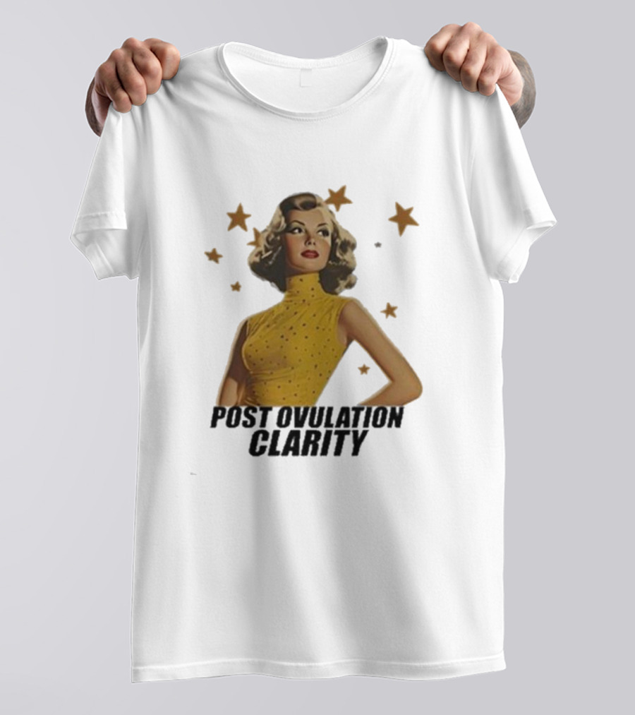 Post Ovulation Clarity Retro Star Lady T-Shirt