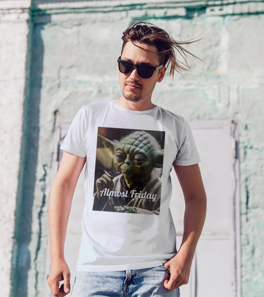 Almost Friday Yoda Star Wars Smoking T-Shirt