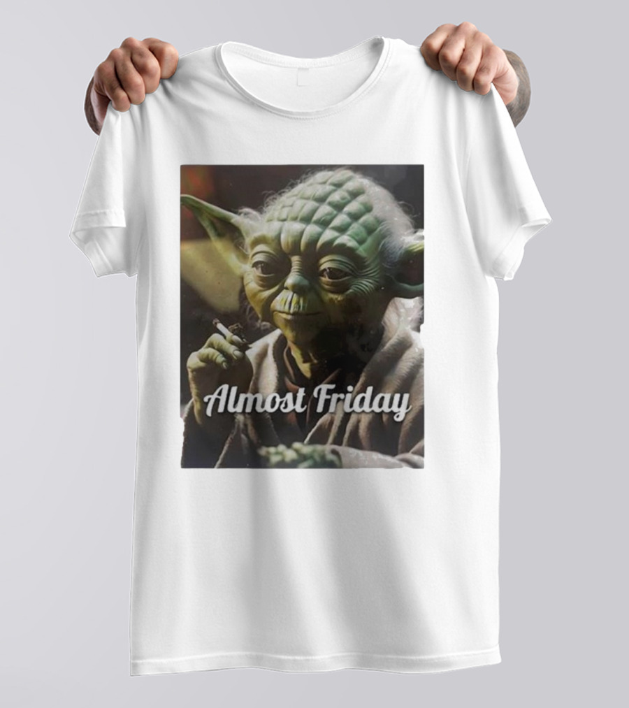 Almost Friday Yoda Star Wars Smoking T-Shirt