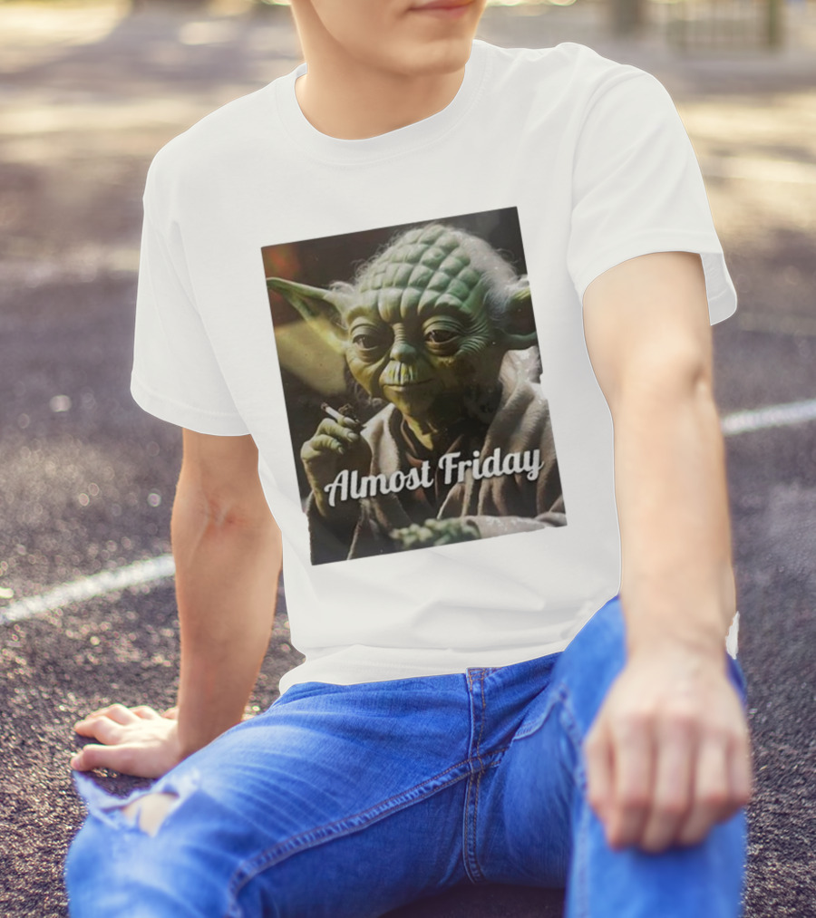 Almost Friday Yoda Star Wars Smoking T-Shirt