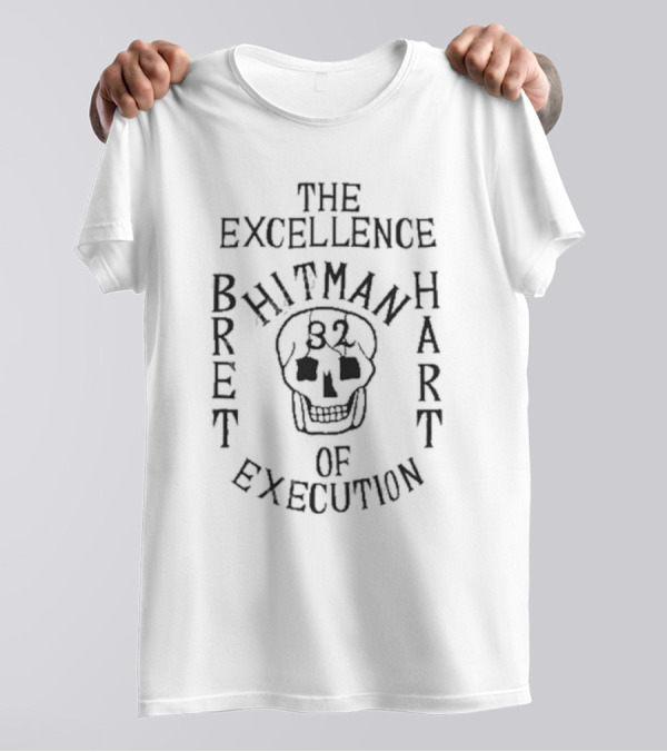CM Punk Wearing Bret Hart The Excellence Of Execution Skull 32 T-Shirt