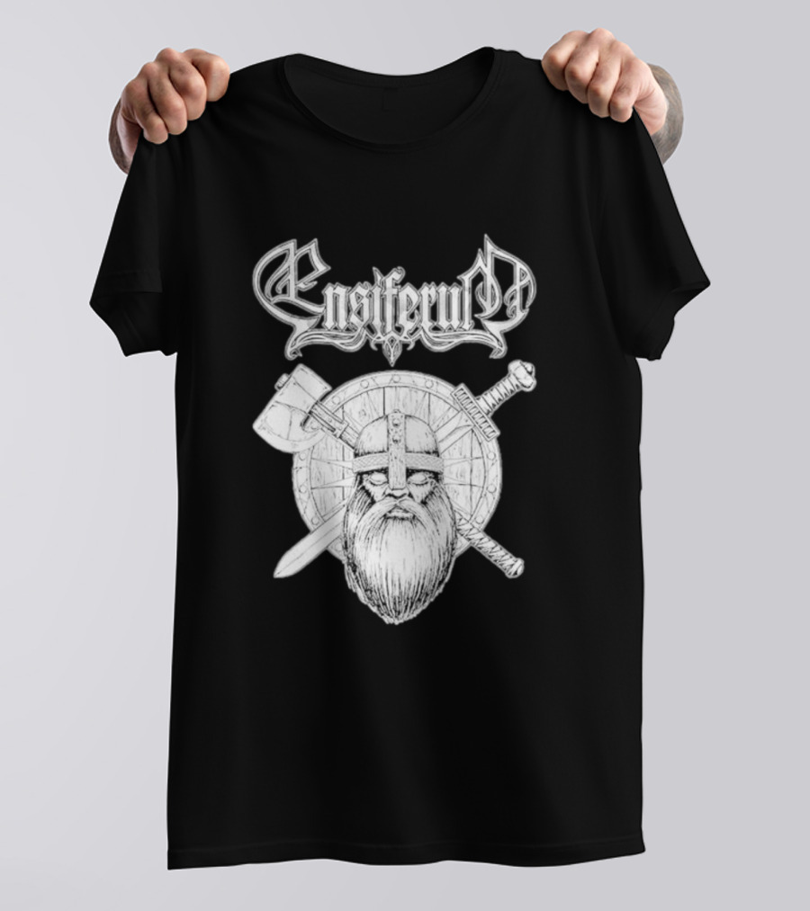 Ensiferum Viking Warrior Axe Sword Shield Nordic T-Shirt
