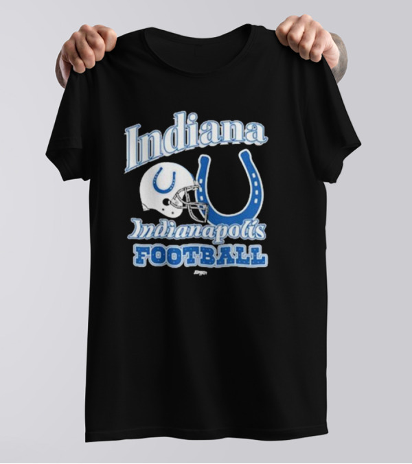 Indiana Indianapolis Colts Football Helmet Horseshoe T-Shirt