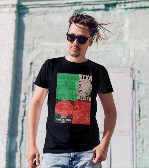 Viva Mexico Los Angeles Memorial Coliseum NASCAR México Series La Batalla Busch Light Clash February 4th T-Shirt