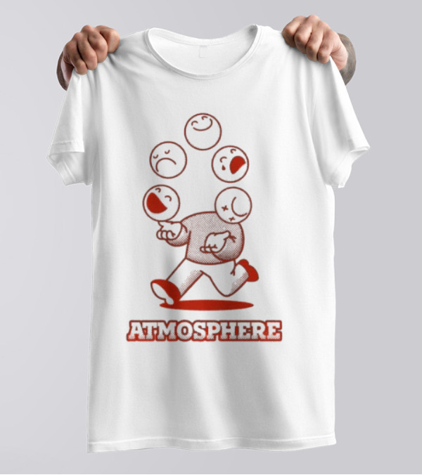 Atmosphere Juggle Retro Emoticon Character T-Shirt