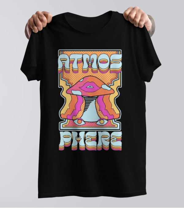 Atmosphere Mushroom Retro Perspective T-Shirt