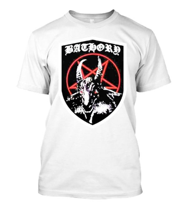 Bathory Pentagram Goat Shield T-Shirt