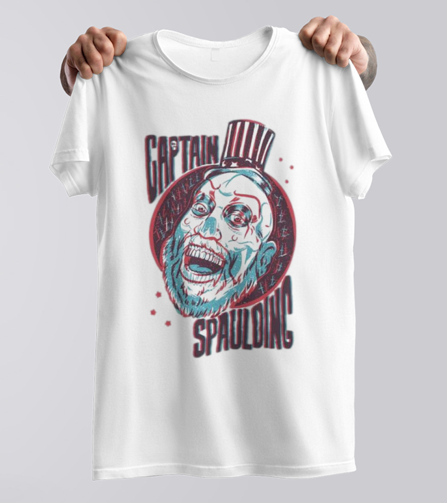 Captain Spaulding 3D Portrait House Of 1000 Corpses T-Shirt