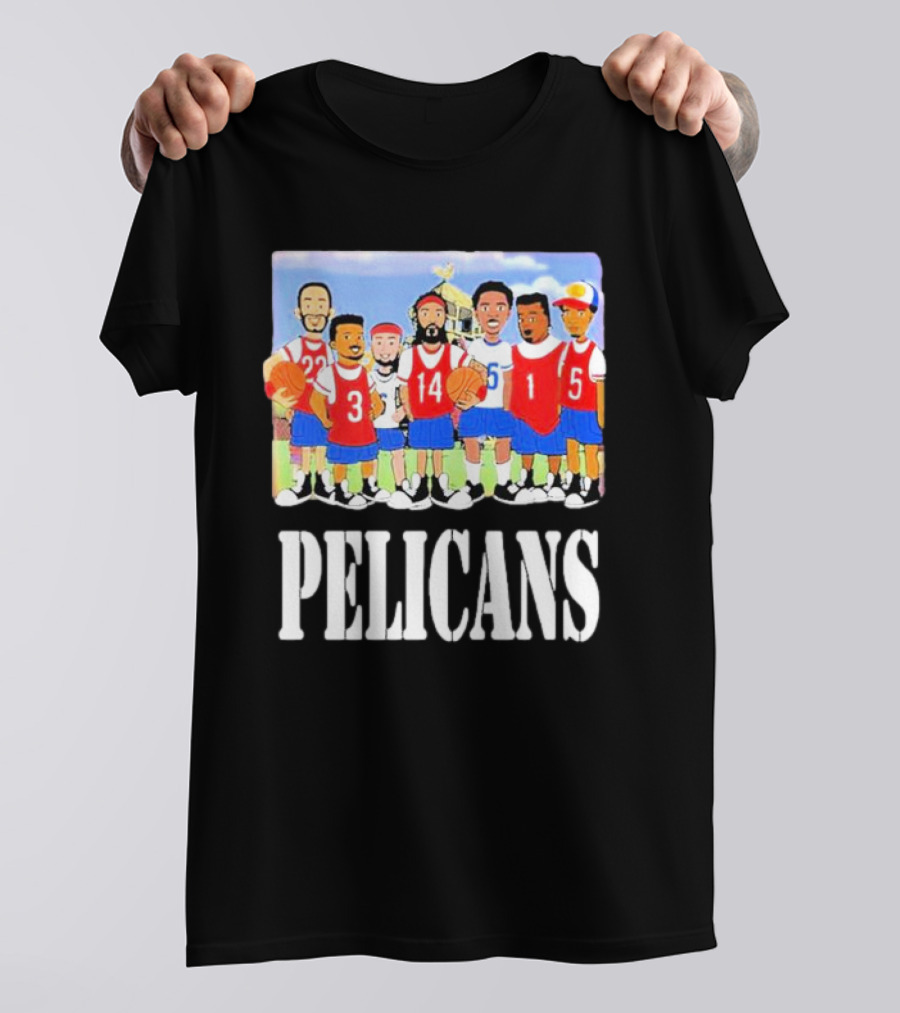 Joelvenile Recess Pelicans Basketball Team Cartoon Characters T-Shirt