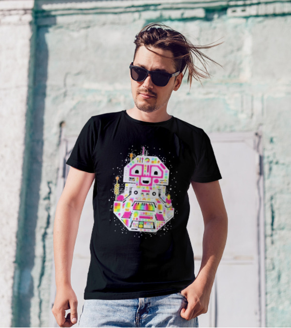 STS9 Reflect Refract Neon Robot T-Shirt