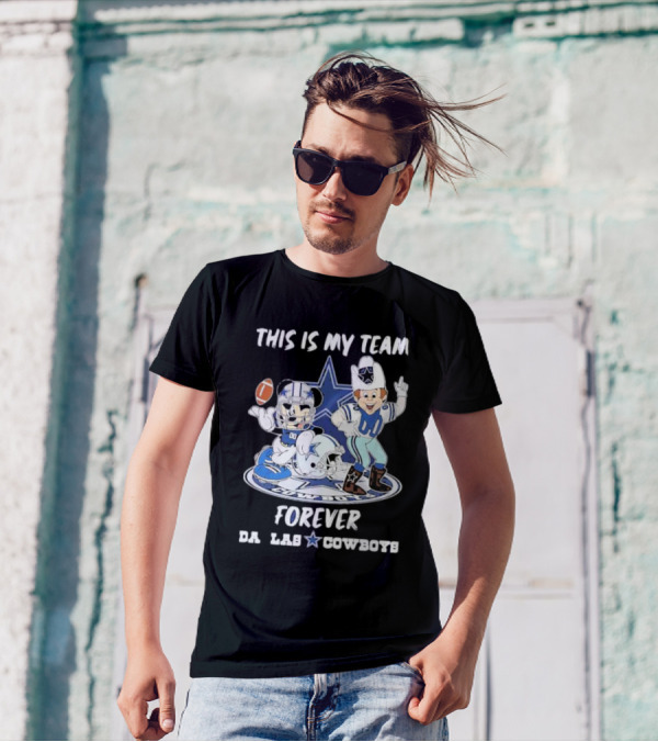 THIS IS MY TEAM FOREVER DALLAS COWBOYS FOOTBALL MASCOT STAR T-Shirt