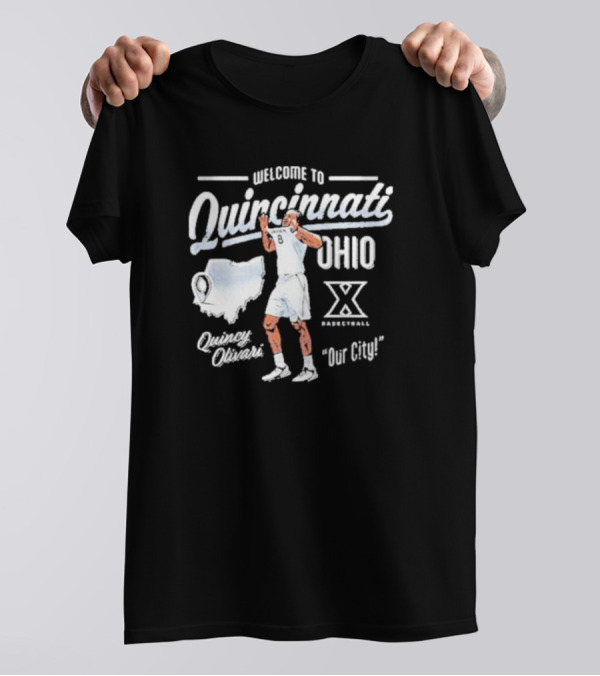 Quincy Olivari Xavier Basketball Cincinnati Ohio Our City T-Shirt