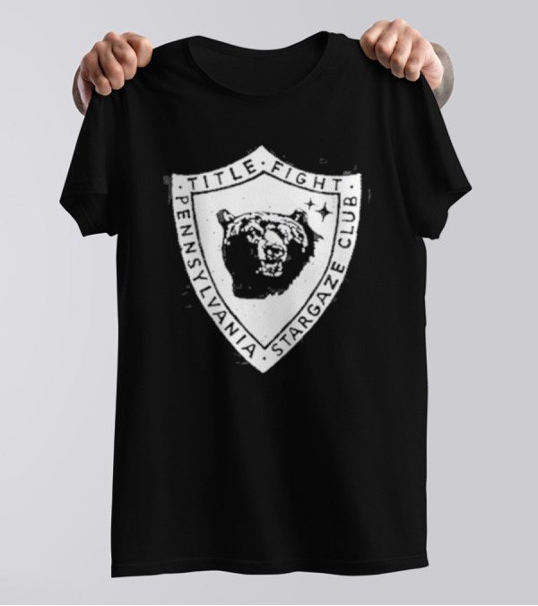 Title Fight Pennsylvania Stargaze Club Bear Shield Emblem T-Shirt