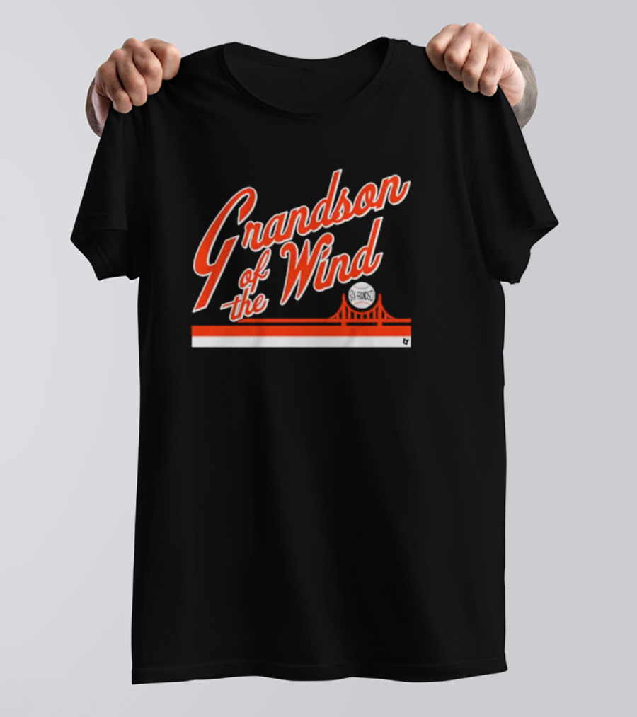 Grandson Of The Wind San Francisco Bridge Skyline T-Shirt