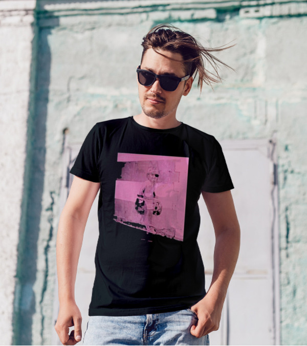 Relentless Tour Date Back Print With Pink Boxing Statue T-Shirt