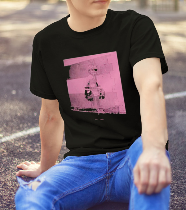 Relentless Tour Date Back Print With Pink Boxing Statue T-Shirt