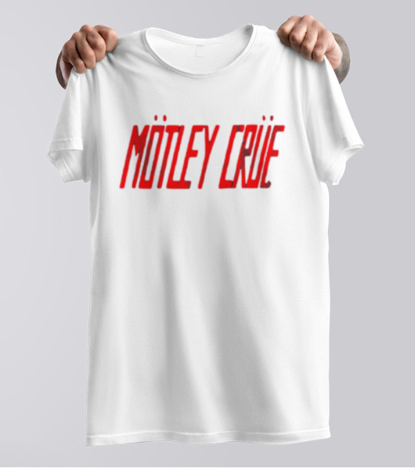 Mötley Crüe Vintage Black And Red Distressed Band T-Shirt