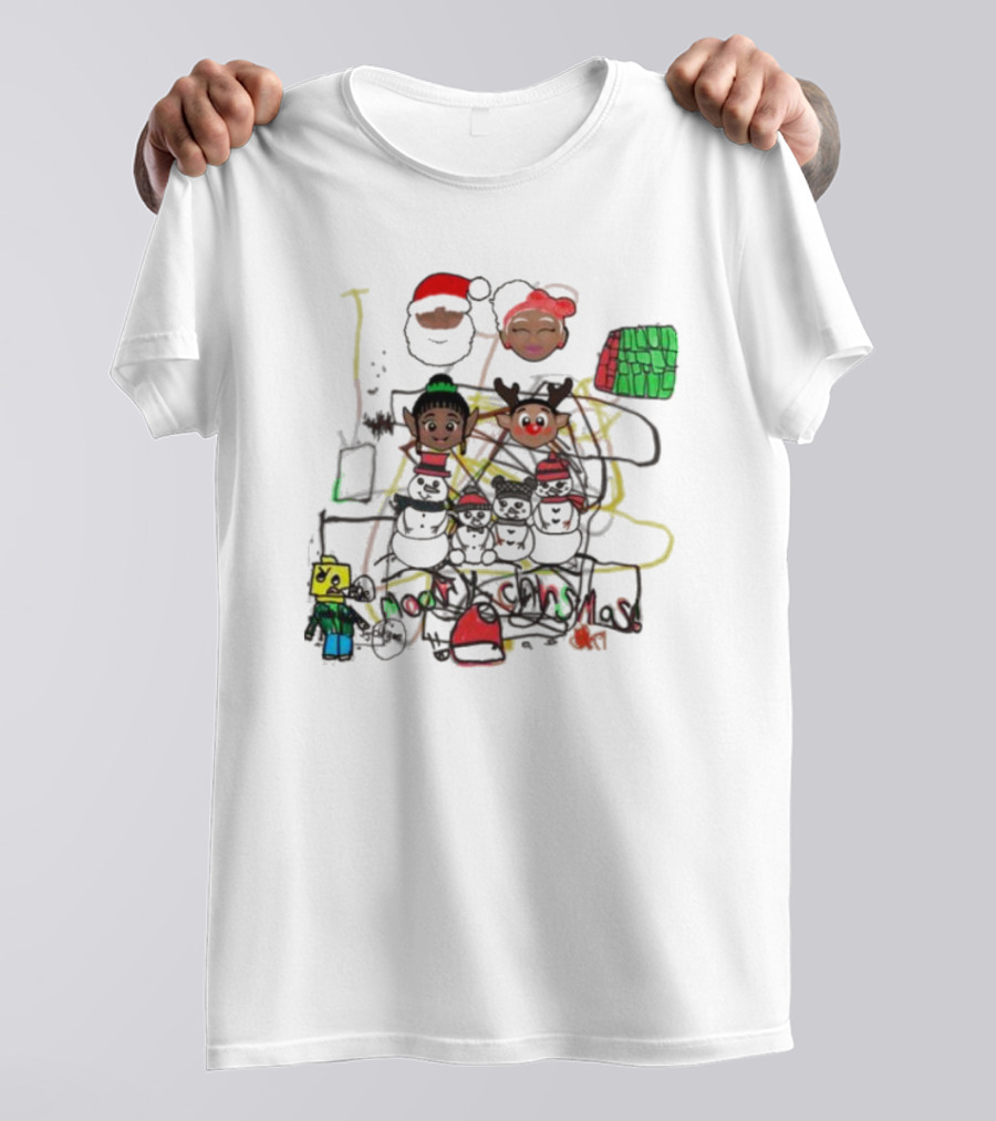 Venson Family Merry Christmas Holiday Scene T-Shirt