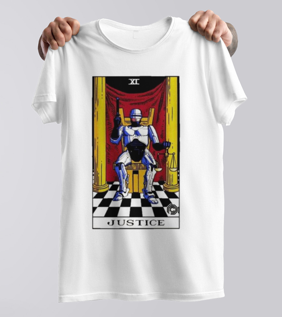 XI Justice Tarot Robo Enforcer T-Shirt