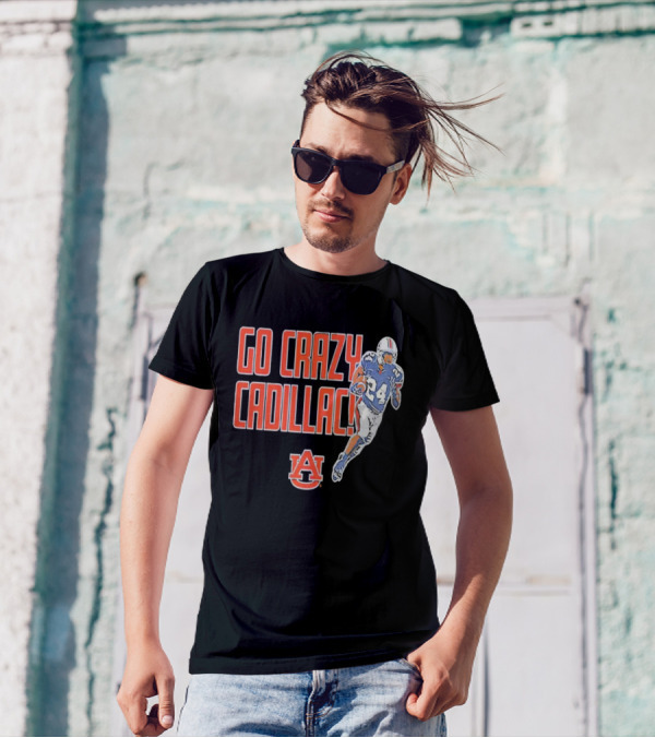 Go Crazy Cadillac Auburn Tigers Football 24 T-Shirt