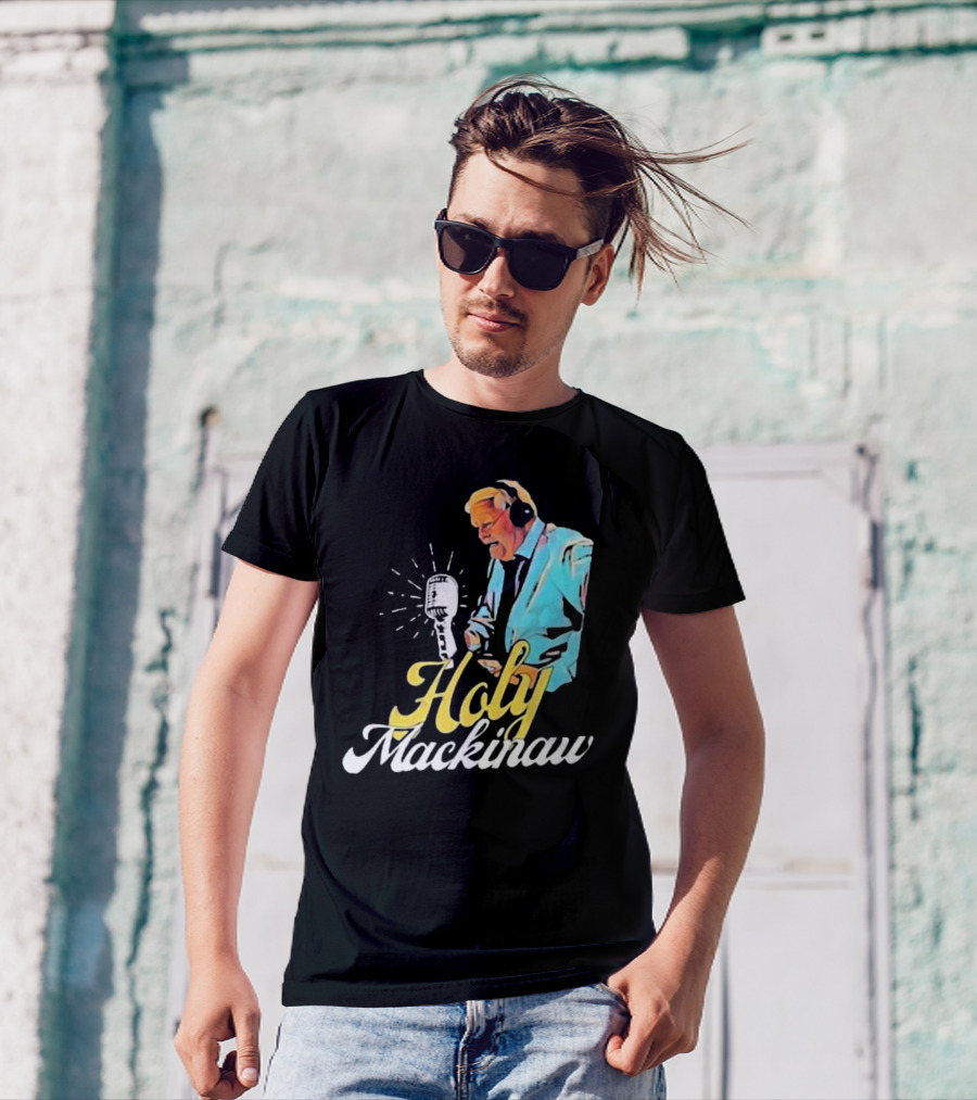 Quality Joe Bowen Holy Mackinaw Broadcasting Legend T-Shirt