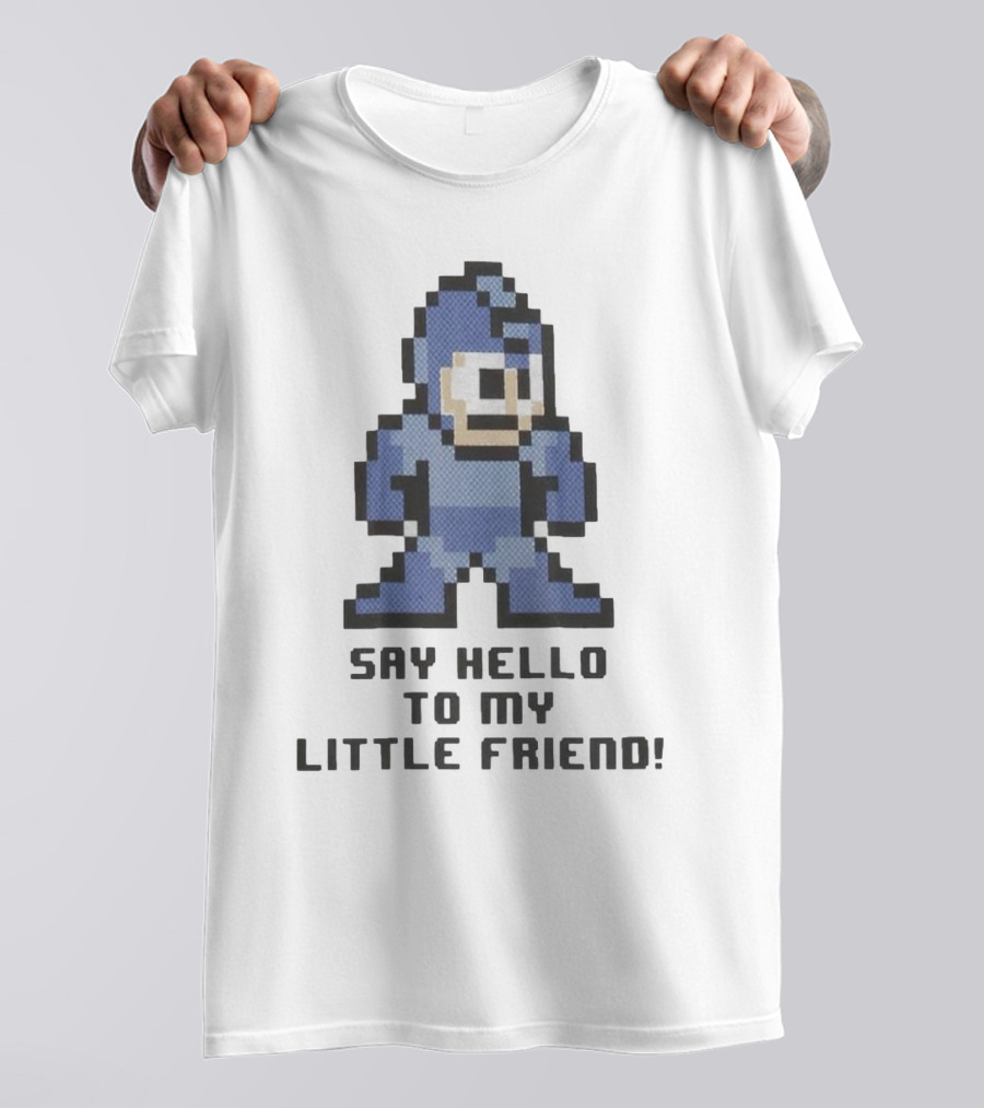 Say Hello To My Little Friend Pixel Art Classic Game Style Character T-Shirt
